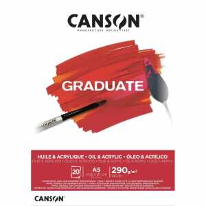 Öl & Acrylblock Canson A5 290g 20 Blatt, Studienblock Graduate