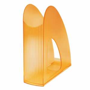 Stehsammler TWIN A4/C4 transluzent orange, standfest, modern,, HAN