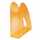 Stehsammler TWIN A4/C4 transluzent orange, standfest, modern,, HAN