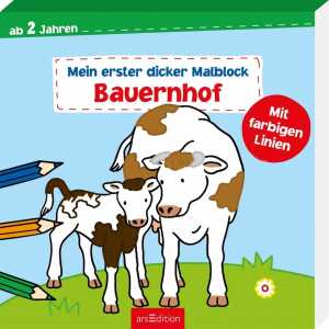 Mein erster dicker Malblock Bauernhof, mit farbigen Linien, Bauernhof