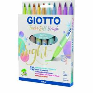 Fasermaler GIOTTO Turbo Soft Brush Pastel 10er, GIOTTO