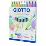 Fasermaler GIOTTO Turbo Soft Brush Pastel 10er, GIOTTO