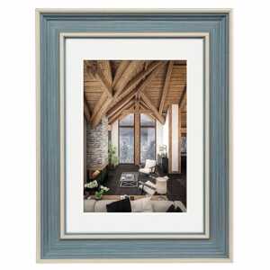 Kunststoffrahmen Rustic grau-blau 15x20cm, hama