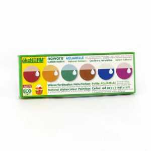 Wasserfarben nawaro 6er Ökologische Farben, mit Pinsel