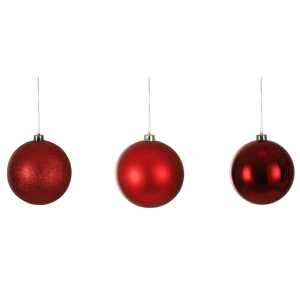 Weihnachtskugel D15cm rot, bruchfest