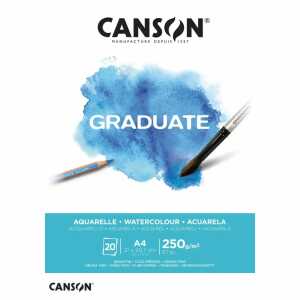 Aquarellblock Canson A4 250g 20 Blatt, Canson Graduate Aquarelle
