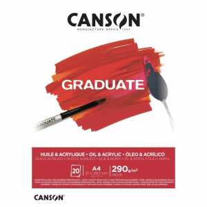 Öl & Acrylblock Canson A4 290g 20 Blatt, Studienblock Graduate
