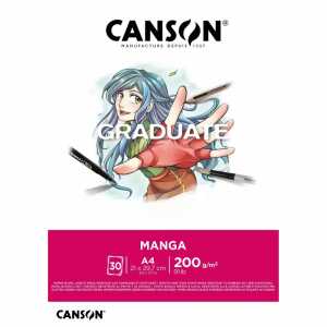 Zeichenblock Canson Manga A4 200g 30 Blatt Studienblock Graduate Manga
