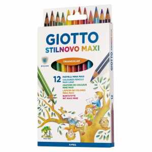 Buntstifte GIOTTO Stilnovo Maxi 12er, Maxi Colours, dreikant, GIOTTO