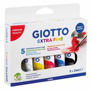 Temperafarben GIOTTO extra fein 5x21ml 5er, 5 Farben