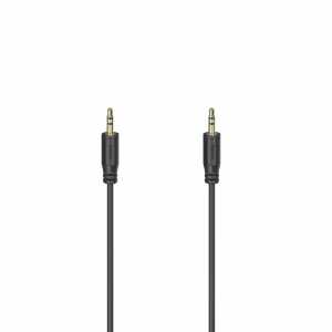 Audio Kabel Flexi-Slim Klinken-Stecker 3,5mm, vergoldet schwarz, 0,75m