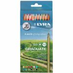 Farbstifte Graduate 12er, 12 Farben, sechskant,...