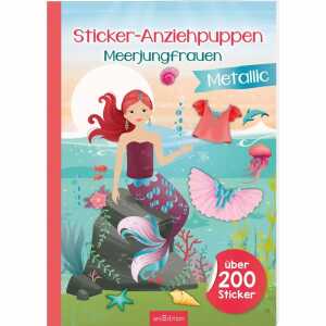 Sticker Anziehpuppen Metallic Meerjungfrauen, über 200 Sticker