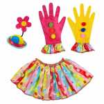 Accessoires Clown bunt, Minihut, Kragen, Handschuhe, Widmann