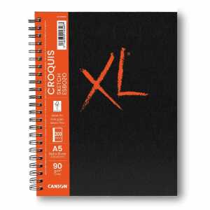 Skizzenbuch Canson A5 XL Croquis 90g 100 Blatt, Spiralbindung,