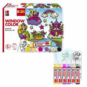 Window Color-Set Prinzessin 6x25 ml, Farben auf Wasserbasis: