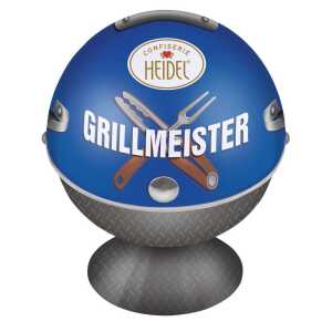 Grillmeister mit Pralinenfüllung 86g, Metalldose als Kugelgrill,