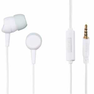 Kopfhörer Kooky In-Ear Mikrofon Kabelknickschutz, weiß,, HAMA