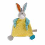 NICI Schmusetuch Esel 25x25cm, mit Beißring und...