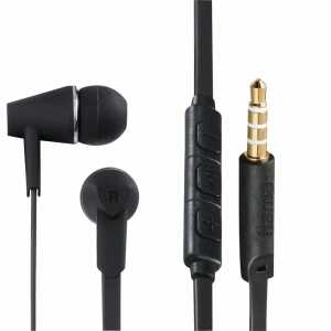 Kopfhörer Joy In-Ear Mikrofon Flachbandkabel, schwarz,, HAMA