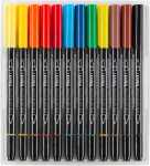 Pinselstifte Aqua Brush 12er, doppelseitiger Stift mit...