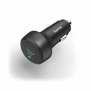 Schnellladegerät Auto USB-C 20W schwarz, HAMA