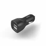 Ladegerät Auto 2x USB-A-Buchse, 12W, schwarz,, HAMA