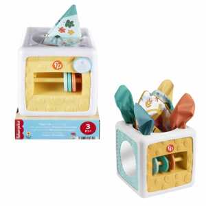 Fisher-Price 2-in-1 Babys Tücherbox, Würfel mit sensorischen Details