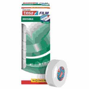 Invisible Film Tesa 33mx19mm 8 Rollen, weiß-matt,, Tesa