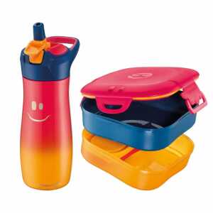 Pausenset Concept Kids pink Lunchbox und Flasche, 3in1