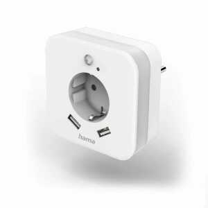 Nachtlicht-LED mit Steckdose 2x USB-Ausgänge Bewegungs- u Lichtsensor