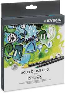 Pinselstifte Aqua Brush 24er, doppelseitiger Stift mit Pinsel
