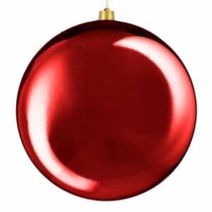Weihnachtskugel D50cm rot glänzend, bruchfest