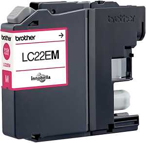 Tintenpatrone für Brother Drucker LC-22EM, magenta, 1.200 Seiten