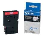 Schriftbandkassette, TC102, 12 mm x 7,7 m, laminiert, rot...