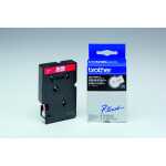 Schriftbandkassette, TC202, 12mm x 7,7 m, laminiert, rot...