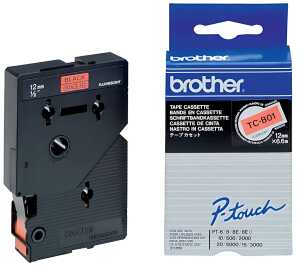 Schriftbandkassette TC 12mm sw/or laminiert
