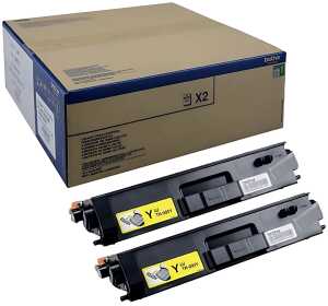 Toner, TN-900YTWIN für Brother Drucker, schwarz, bestehend 2x TN-900Y