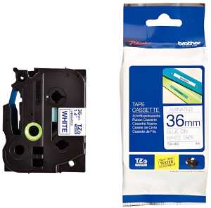 Schriftbandkassette, TZE263, 36 mm x 8 m, laminiertr, blau auf weiß