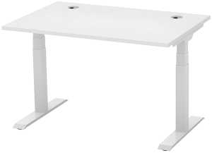 Schreibtisch FLEX MODUL, Dekor lichtgrau, 1200 mm, höhenverstellbar,