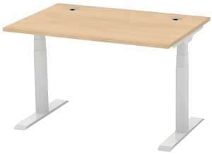 Schreibtisch FLEX MODUL, Dekor Buche, 1200 mm, höhenverstellbar