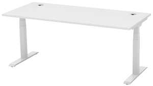 Schreibtisch FLEX MODUL, Dekor lichtgrau, 1800 mm, höhenverstellbar,