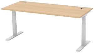 Schreibtisch FLEX MODUL, Dekor Buche, 1800 mm, höhenverstellbar,
