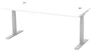 Schreibtisch FLEX MODUL, Dekor weiß, 1800 mm, höhenverstellbar,