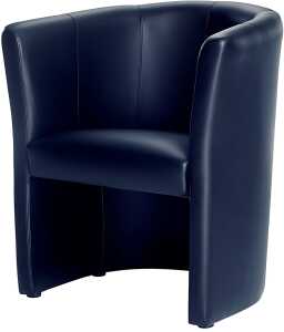 Club-Sessel, dunkelblau, Kunstleder