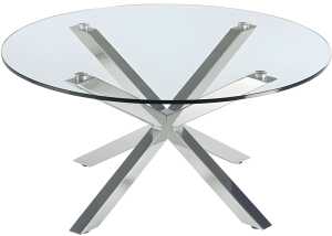 Glastisch XITTA, Chrom/Glas, d=Ø 820 mm