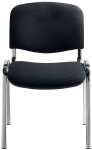 Stoff-Besucherstuhl ISO mit Chromgestell, anthrazit