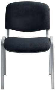 Stoff-Besucherstuhl ISO mit Alugestell, anthrazit