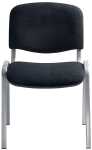 Stoff-Besucherstuhl ISO mit Alugestell, anthrazit