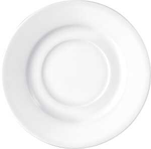 Kaffeeuntertassen ISTA, Ø 14,4 cm, Porzellan, weiß